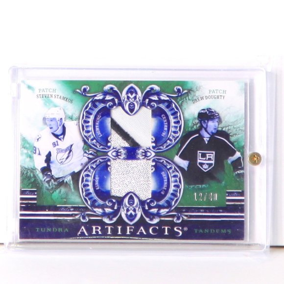 Steven Stamkos & Drew Doughty Tundra Artifacts Tandems Game-Used Patches - 12/40 - Picture 1 of 3